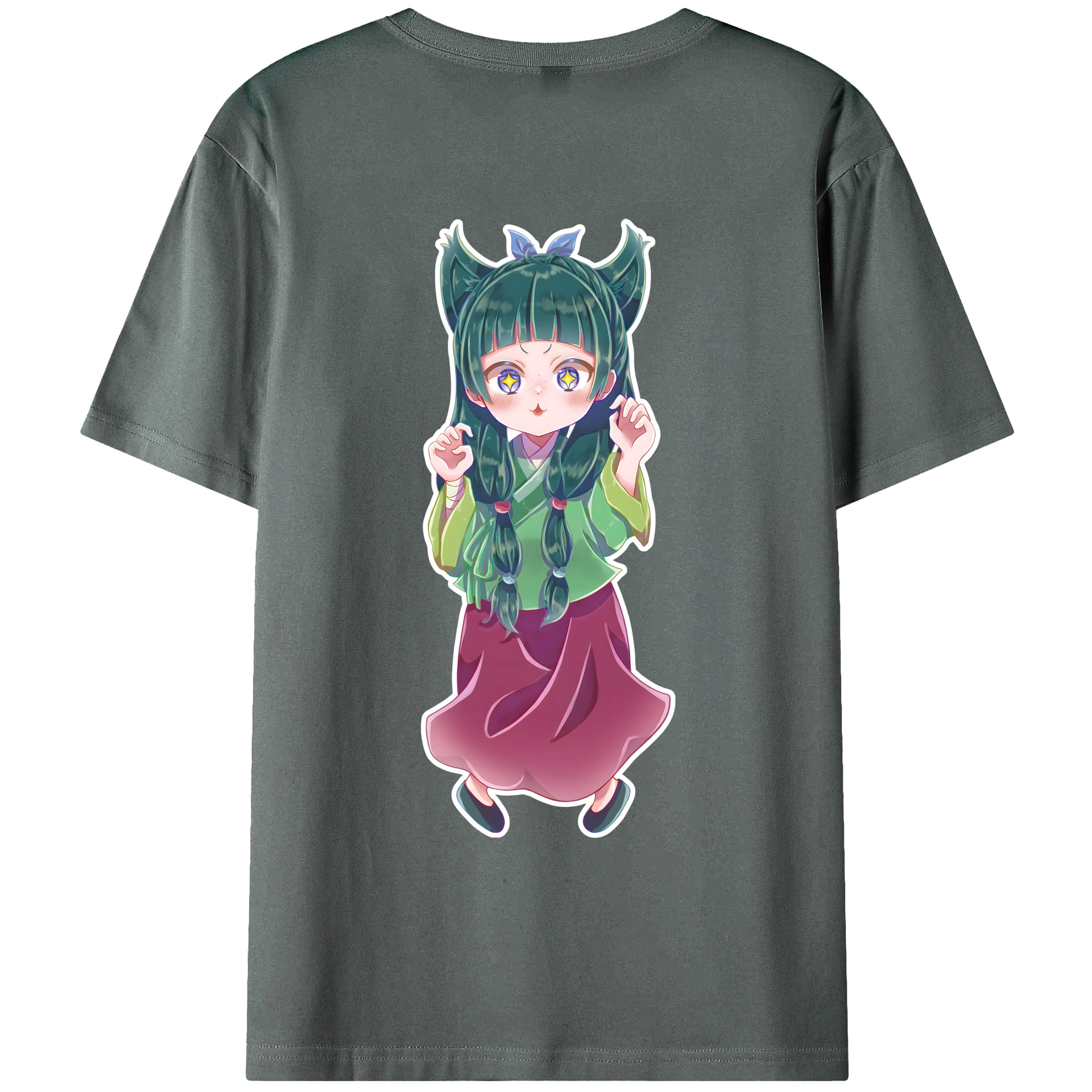 （画像用） 薬屋のひとりごと The Apothecary Diaries 綿100％ メンズ半袖Tシャツ（バックプリント） 通気性